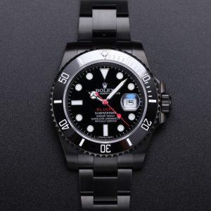 V9 Rolex Submariner Blackened Steel Blue hairspring Watch - Image 1