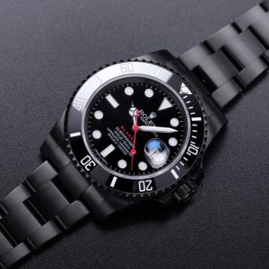 V9 Rolex Submariner Blackened Steel Blue hairspring Watch - Image 3