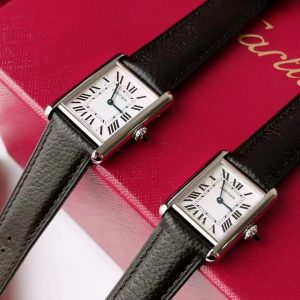 Luxury Swiss A-grade Cartier Tank Must Clone Watch w/ Quick Release Band - Image 3