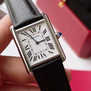 Luxury Swiss A-grade Cartier Tank Must Clone Watch w/ Quick Release Band - Image 5