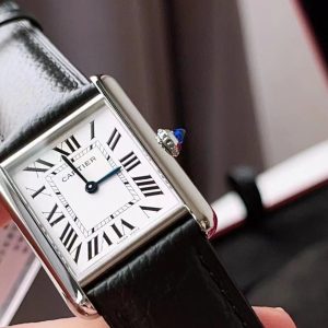 Luxury Swiss A-grade Cartier Tank Must Clone Watch w/ Quick Release Band - Image 4